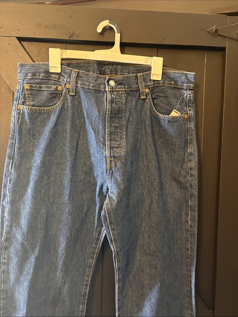 Levi's Men's Straight Jeans in Dark Blue Denim